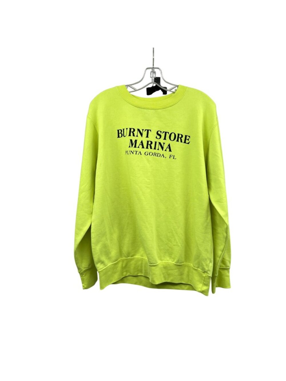 MV Sport Womens Punta Gorda Florida Sweatshirt Neon/Black Size Medium